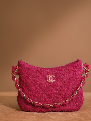 Chanel Cashmere Tweed HOBO HANDBAG
