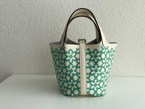 Hermès Nata Swift Lucky Daisy Micro Picotin Lock Palladium Hardware, 2022