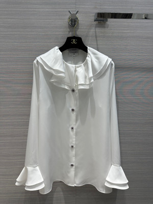 Chanel Cruise 2023 Silk BLOUSE White