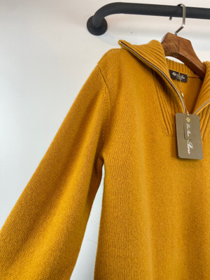 Loro Piana Northdowns Half-Zip  Cashmere Goldenrod Mel