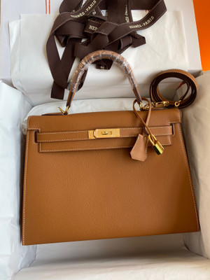 Hermès Gold Kelly 32 Sellier Gold Hardware