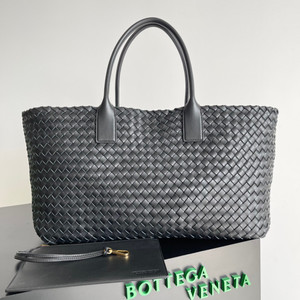 Bottega Veneta Large Cabat in Black