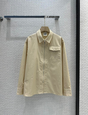 Hermes Zipped cotton shirt Beige