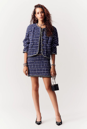 Chanel Blue Cotton Tweed Jacket SS2023