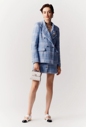 Chanel Blue, Black, Silver & Gold Tweed Jacket