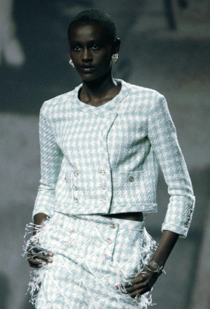 Chanel Light Blue & Ecru Cotton Tweed Jacket SS2023