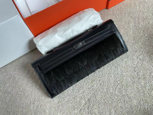 HERMÈS Kelly Cut Black Boxcalf with BlackPeacock Feather GHW Limited Edition