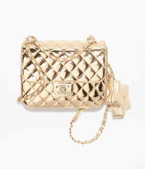 CHANEL BACKPACK & STAR COIN PURSE GOLD