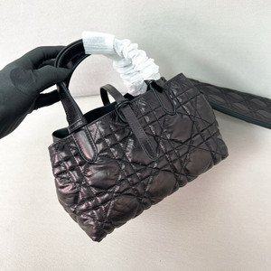 Christian Dior Small Dior Toujours Bag  Black Macrocannage Calfskin