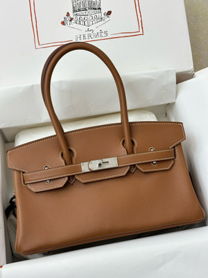 Hermes new Mini Shoulder Birkin 29 Gold Swift with Palladium Hardware