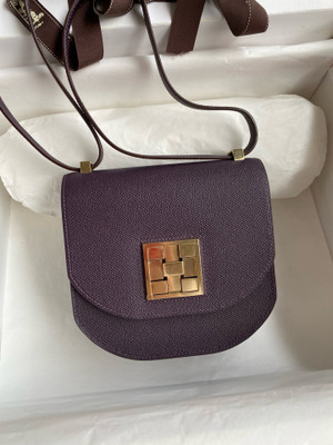 Hermes Raisin Mosaique au 24 - 17 bag Gold Hardware