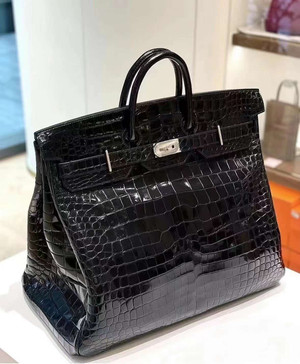 Hermes Birkin 50 HAC Porosus crocodile Palladium Hardware