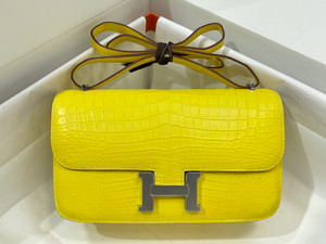Hermes Jaune de Naples Constance 26 Niloticus Crocodile