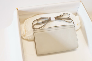 Hermes Clic-H 21 bag Craie Evercolor calfskin  with Palladium hardwares