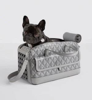 Christian Dior Hit the Road Pet Carrier Bag Dior Gray