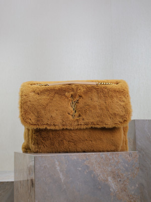 Saint Laurent NIKI LARGE IN SHEARLING MUSTARD