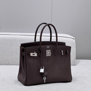 Hermès Ebene Birkin 30 cm Togo Leather Palladium Hardware
