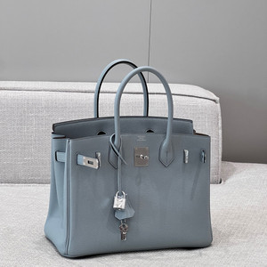 Hermès Bleu Lin Birkin 30 cm Togo Leather Palladium Hardware