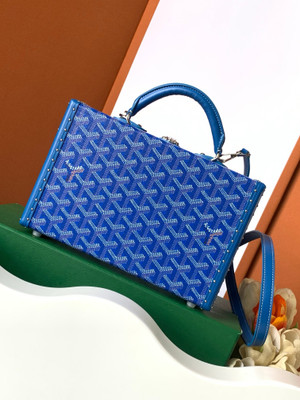 Goyard Grand Hotel Trunk Bag Blue