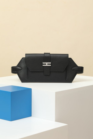 Hermès Elan Pocket Belt 24 Black Swift Palladium Hardware