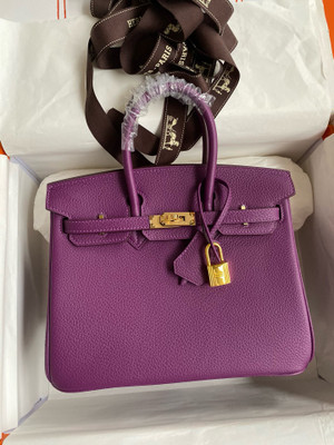 Hermes Anemone Birkin 25 cm Togo Gold Hardware