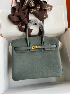 Hermes Vert Amond Birkin 25 cm Togo Gold Hardware