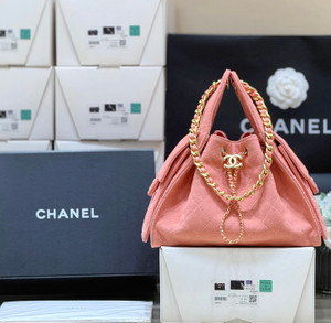 CHANEL 25 SMALL HANDBAG PINK SUEDE