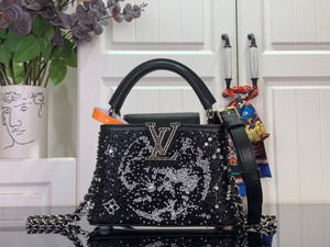 Louis Vuitton Capucines Mini: Crystal Strass Noir 