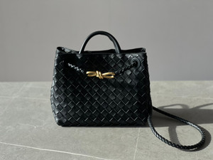 Bottega Veneta Gemelli Intrecciato Leather Small Shoulder Bag - Black