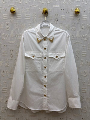 Schiaparelli Eagle Collar Shirt – White