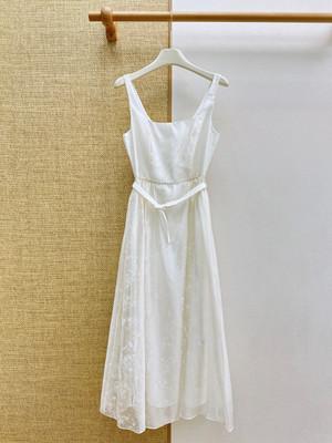 Christian Dior Spring/Summer 2026 Jacquard Square-Neck Dress – Ivory