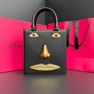 Schiaparelli Serrure Clutch Rose Gold Croc
