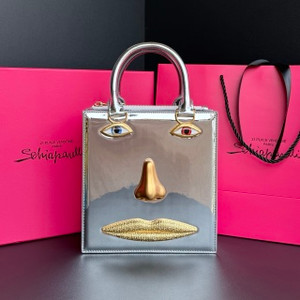 Schiaparelli Face Tote Large Silver
