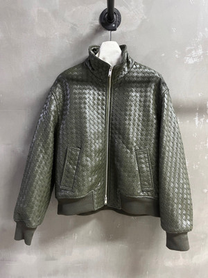 Bottega Veneta Spring 2026 Hand-Knitted Nappa Jacket - Sage