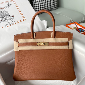  Hermès Gold Birkin 30 cm Togo Leather Gold Hardware 