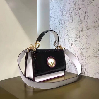 Fendi KAN I F Exotic multicolor leather bag 