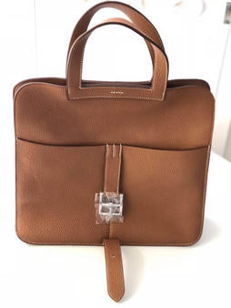 Hermes Gold 31 cm Halzan bag Togo Leather