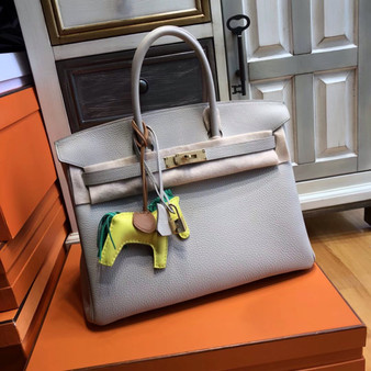 Hermès 80 Gris Perle Birkin 35  Togo Leather Gold Hardware 