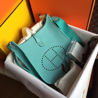 Hermes Blue Atoll Evelyne 33 bag