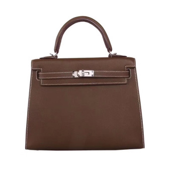 Hermès Brulee Kelly 25 Epsom Leather Palladium Hardware