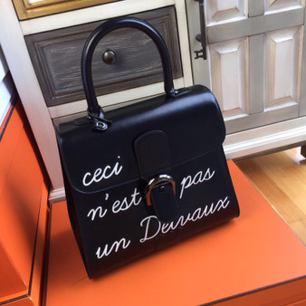 Delvaux L'Humour Brillant MM "Ceci N'est Pas Un Delvaux" 