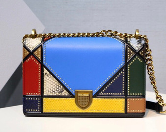 Christian Dior DIORAMA BAG IN MULTI-COLOURED PATCHWORK
