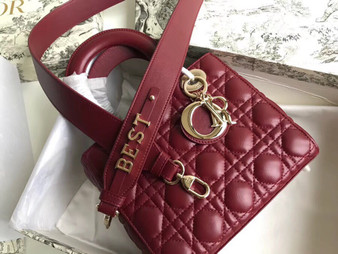 Christian Dior MY ABCDIOR LAMBSKIN BAG Bordeaux  Christian Dior MY ABCDIOR LAMBSKIN BAG Bordeaux