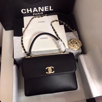 Chanel Small Flap Bag With Top Handle A57147 Black