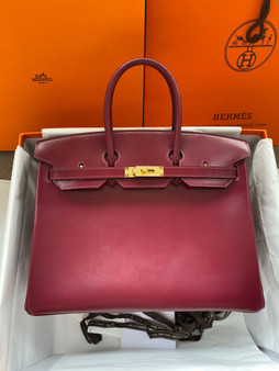 Hermes Bordeaux Birkin 35 Box Calf GHW
