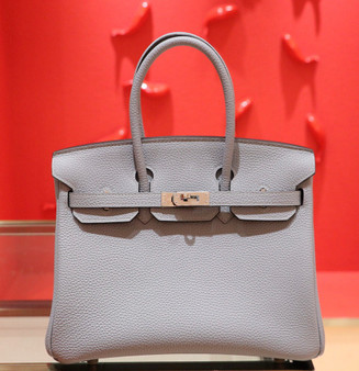 Hermes J7 Blue Lin Birkin 25cm Togo Palladium Hardware Hermes J7 Blue Lin Birkin 25cm Togo Palladium Hardware