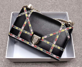 Christian Dior DIORAMA EMBROIDERED BAG SS2019