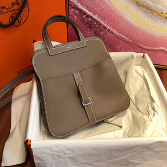 Hermes Etoupe Halzan mini bag  Hermes Etoupe Halzan mini bag