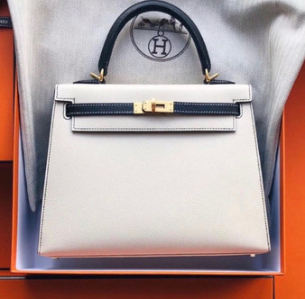 Hermes Special Order Bi-colours Kelly 25 cm Epsom Gold Hardware Hermes Special Order Bi-colours Kelly 25 cm Epsom Gold Hardware