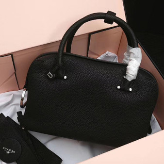 DELVAUX Cool Box Leather Satchel Black DELVAUX Cool Box Leather Satchel Black